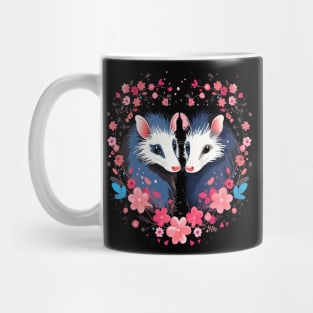 Opossum Couple Valentine Mug